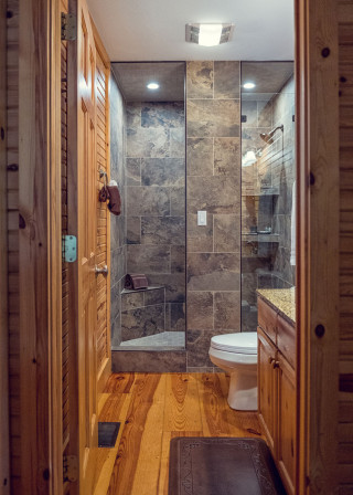 Bathroom with tile shower