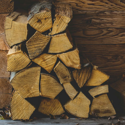image of a stack of firewood