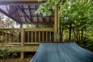 Hammock and hot tub gazebo